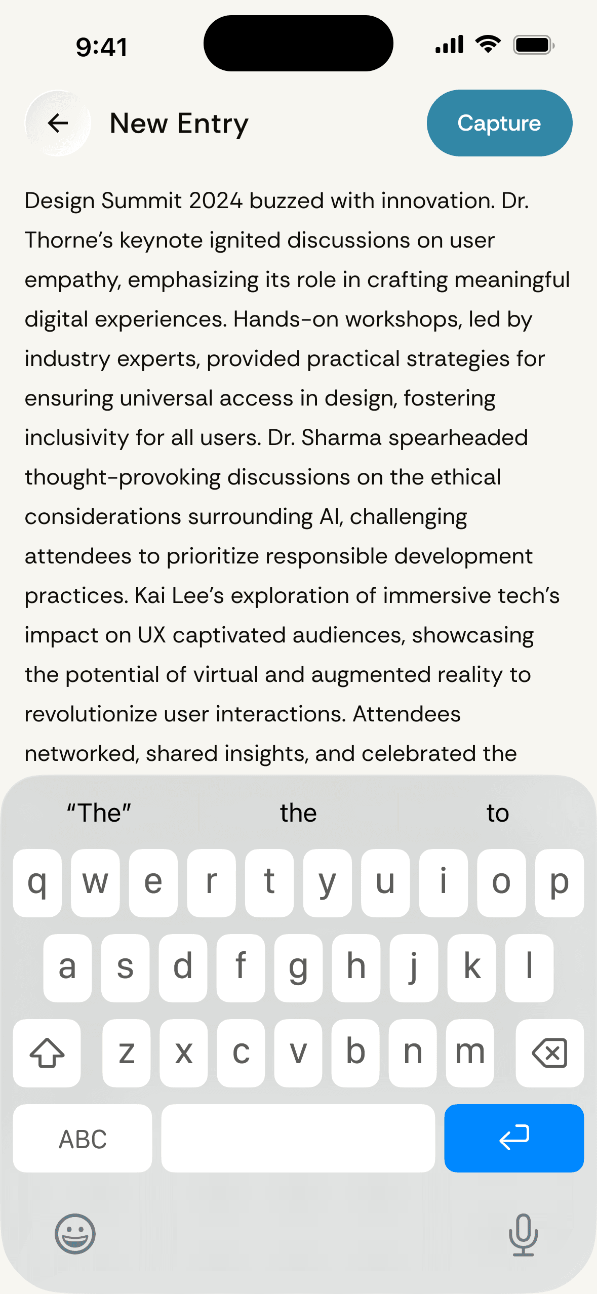 Scifle text note — write directly when voice isn't right